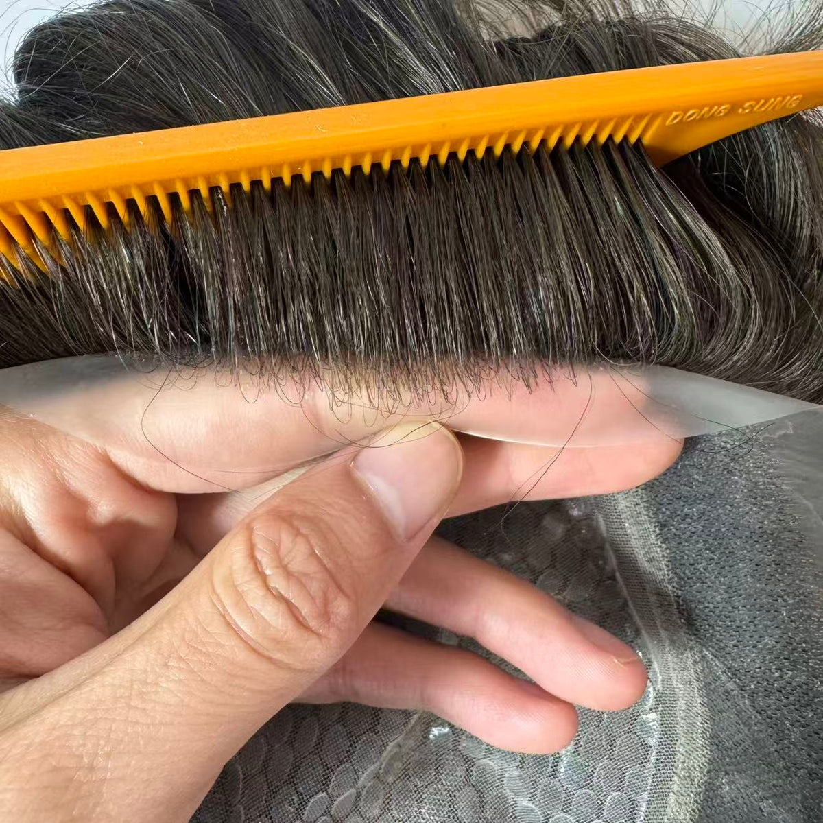 Superb Australia Toupee Lace with Poly Perimeter and comfortable Silicon inside base Hair Replacement System