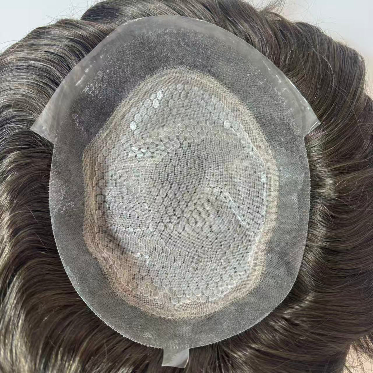 Superb Australia Toupee Lace with Poly Perimeter and comfortable Silicon inside base Hair Replacement System