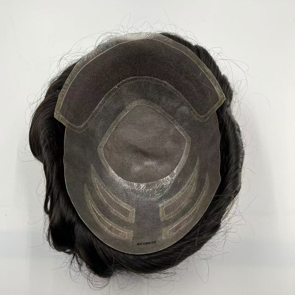 Overhead inside of Mono system showing monofilament oval center and star part marking