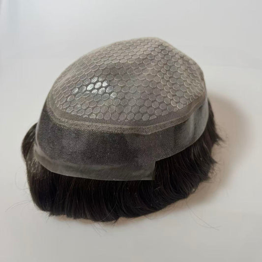 Superb Australia Toupee Lace with Poly Perimeter and comfortable Silicon inside base Hair Replacement System